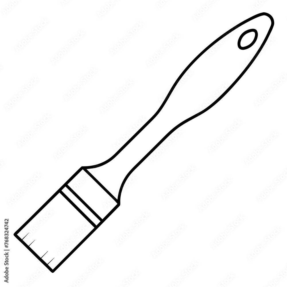 Paintbrush Fine Line Illustration Paintbrush Fine Line Illustration