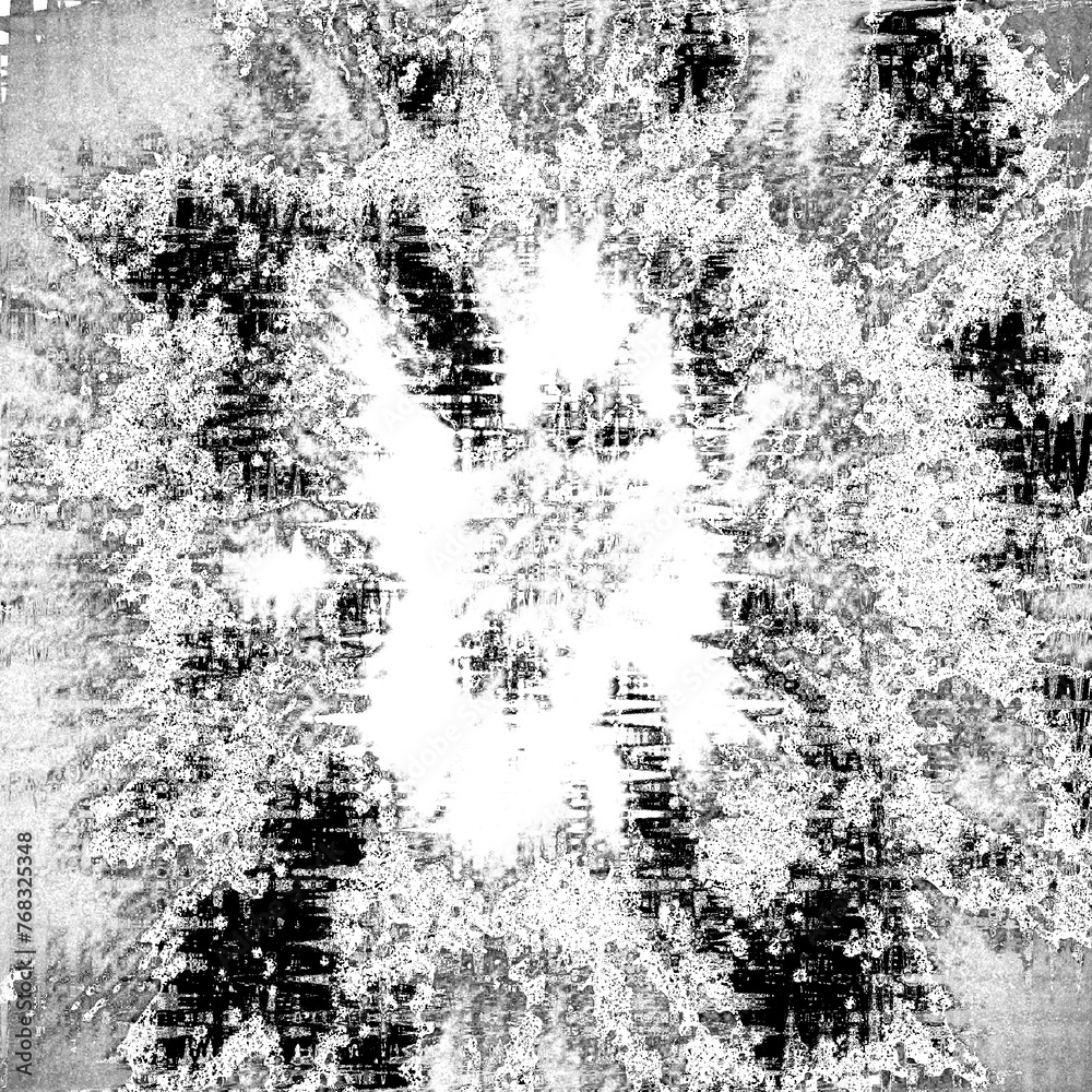 Fototapeta premium An abstract black and white grunge texture background image.