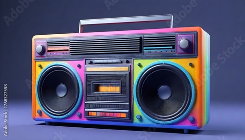 Retro radio cassette player photo