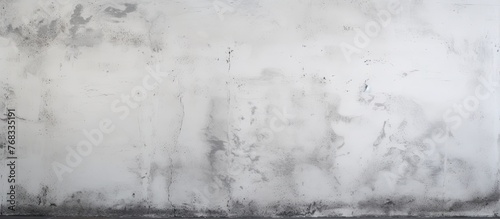 A close up of a greystained white wall, resembling a monochrome landscape under a cloudy sky, with woodlike textures and natural stains photo