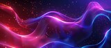 Neon glowing lines, magic energy space light concept, abstract background wallpaper design, vector illustration
