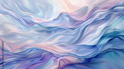 Soft waves of pastel shades ripple across a silky surface, evoking a sense of tranquility and calm.