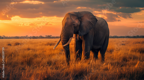 Savannah elephant walking through it © Daniel