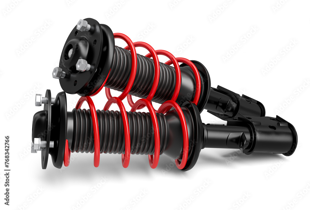 Automotive Shock Absorber 3D Render on Transparent Background Automotive Shock Absorber 3D Render on Transparent Background