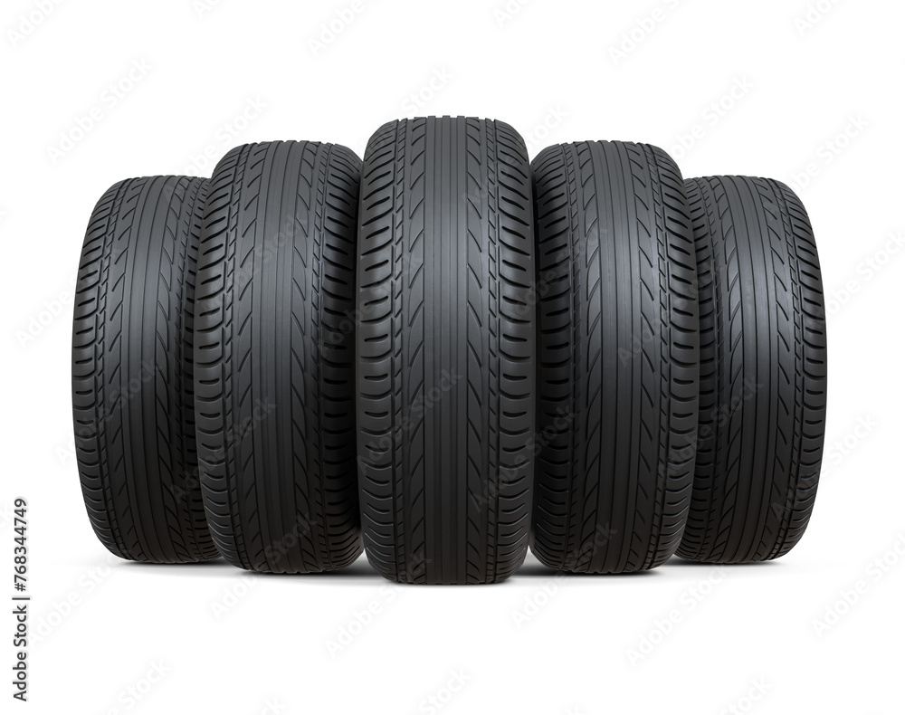 Car Tire 3D Render on Transparent Background Car Tire 3D Render on Transparent Background