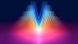 Holographic gradient grating art abstract poster web page PPT background with generative