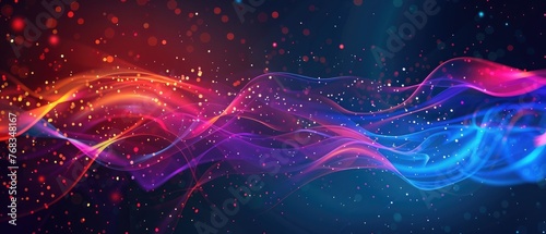 abstract background with drawing of color lights