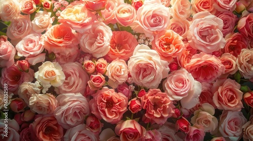 Rose Garden  Beautiful Roses as a Stunning Background for Your Design Needs