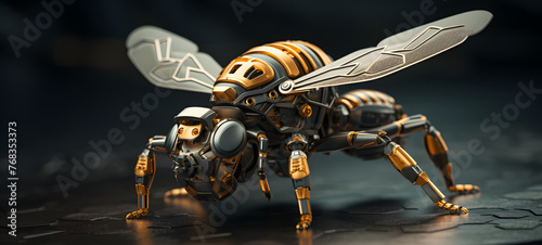 transform bee-shaped nano robot, ai generative