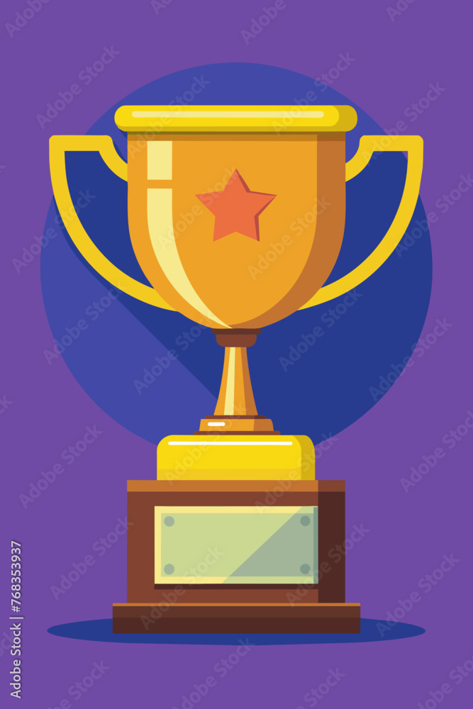 A trophy in minimalist vector style. A trophy in minimalist vector style.