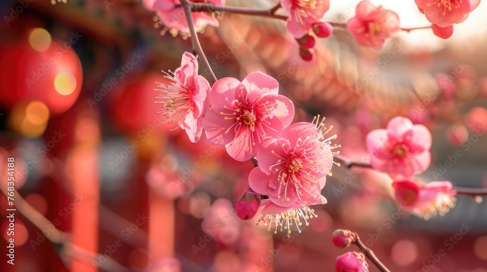 Plum Blossom Hill in Nanjing, Jiangsu, China: Early Spring Beauty of Plum Blossoms Plum Blossom Hill in Nanjing, Jiangsu, China: Early Spring Beauty of Plum Blossoms