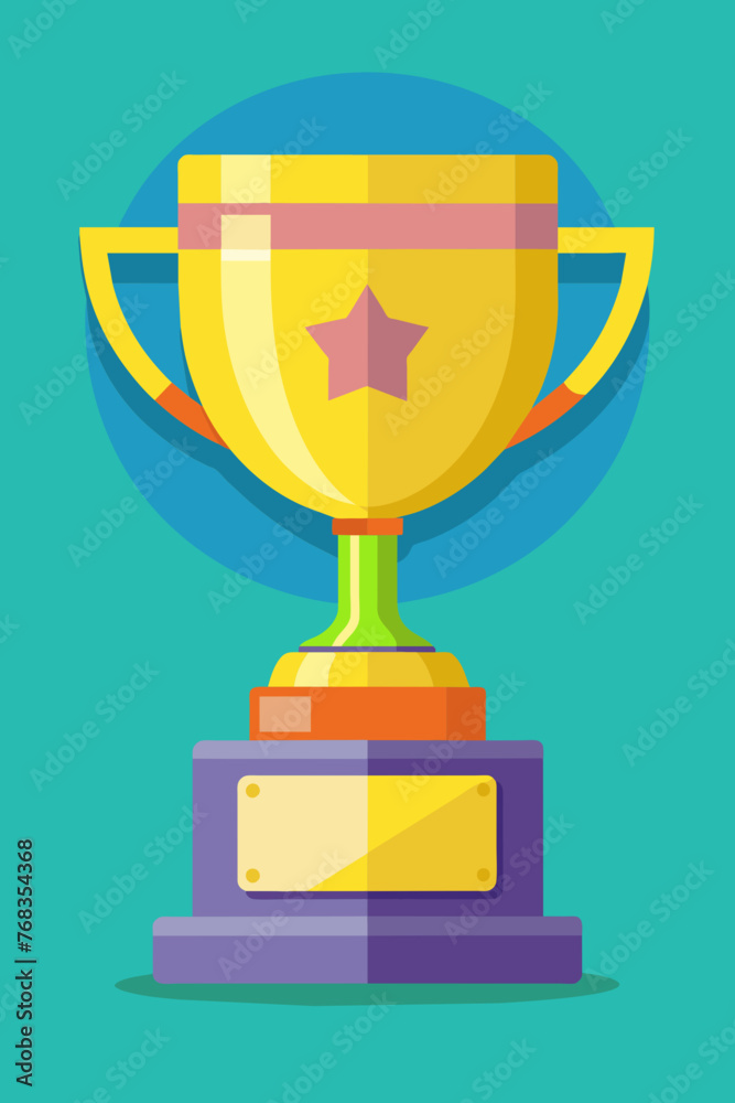 A trophy in minimalist vector style. A trophy in minimalist vector style.