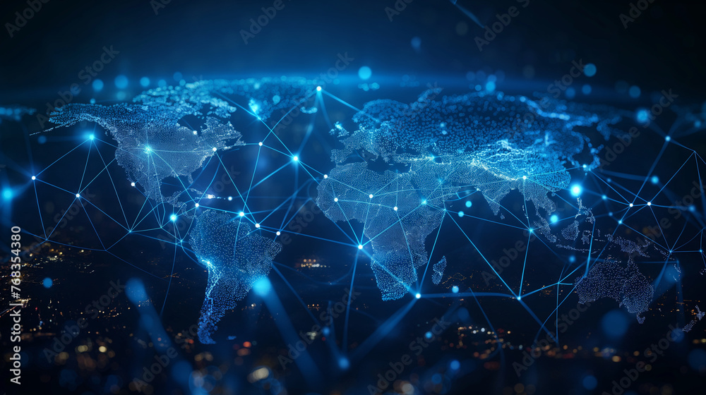 Global network connection. World map point and line composition concept of global business. Vector Illustration. Global network connection. World map point and line composition concept of global business. Vector Illustration.