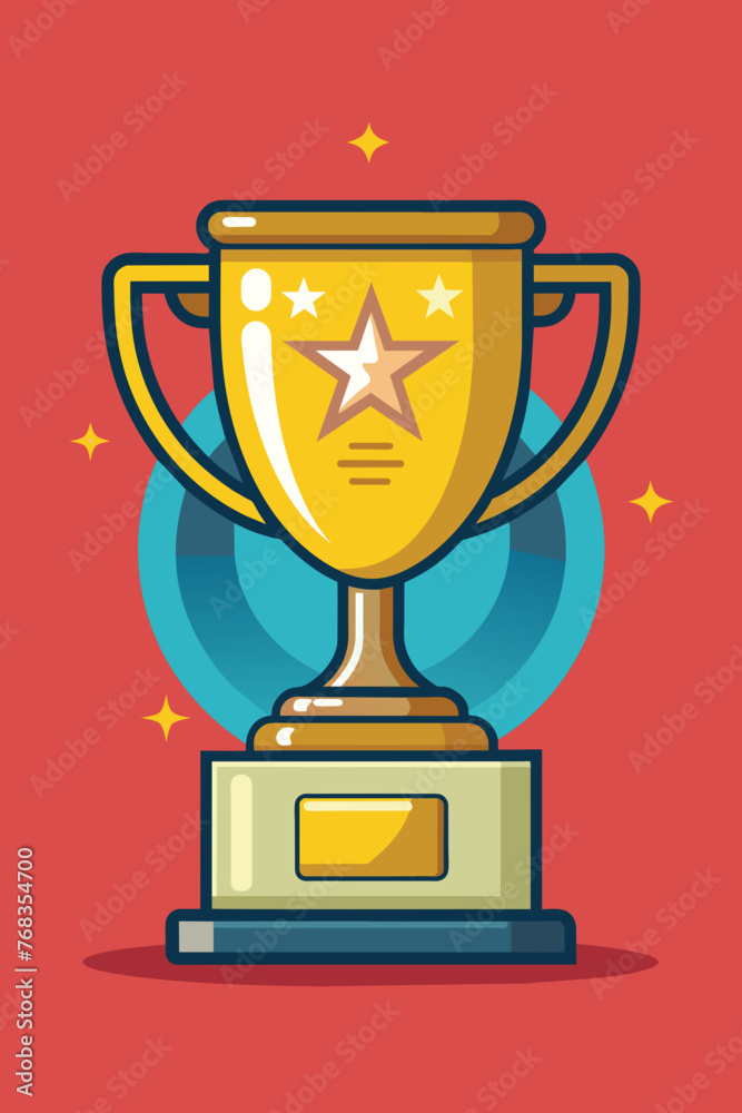 A trophy in minimalist vector style. A trophy in minimalist vector style.