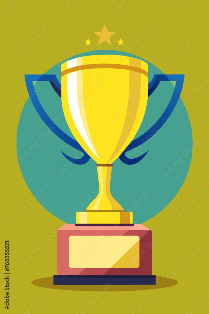 A trophy in minimalist vector style. A trophy in minimalist vector style.