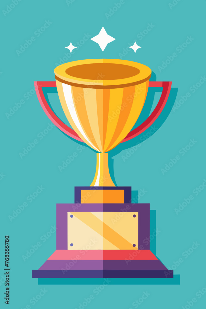 A trophy in minimalist vector style. A trophy in minimalist vector style.