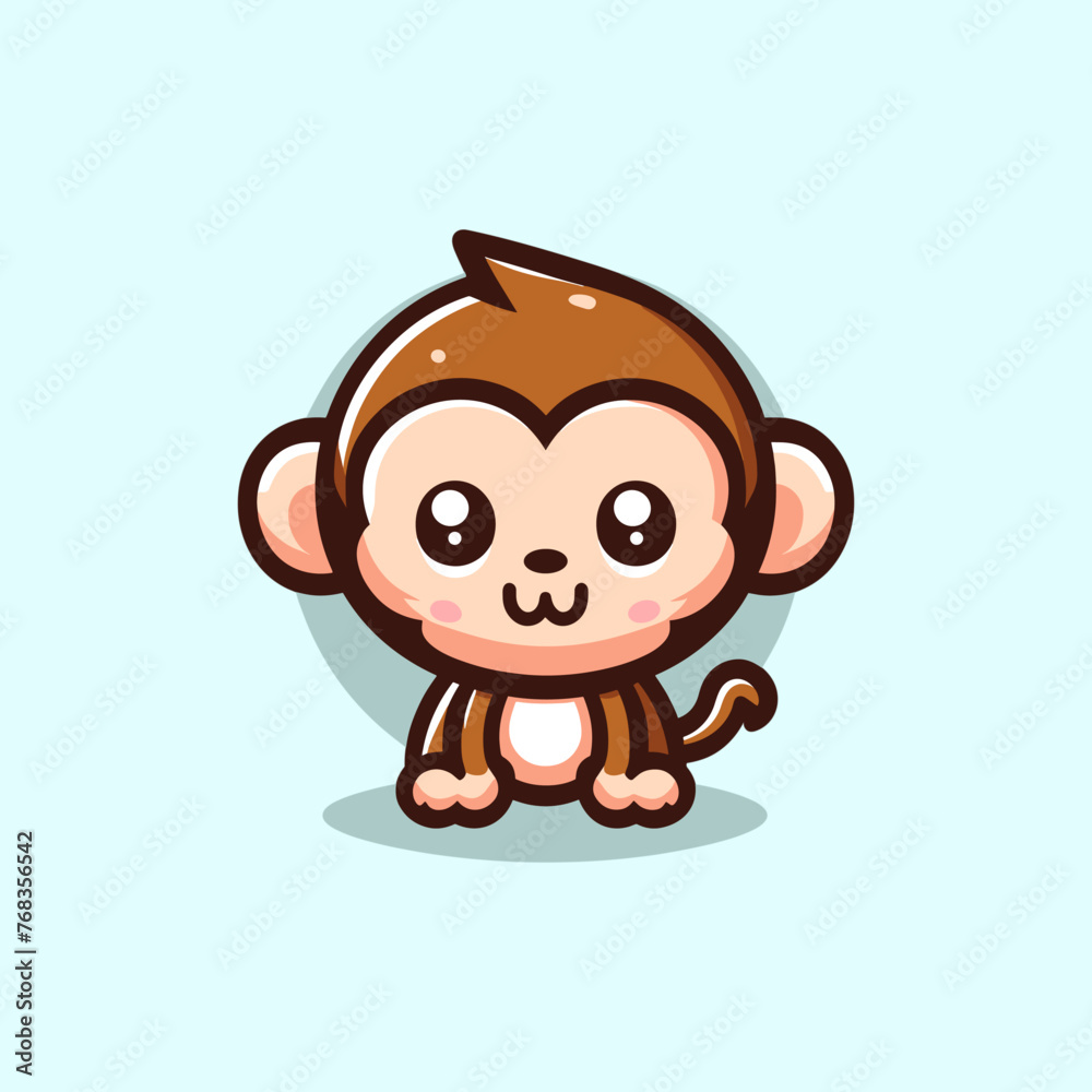 Monkey Mascot Logo Illustration Chibi is awesome logo, mascot or illustration for your product, company or bussiness Monkey Mascot Logo Illustration Chibi is awesome logo, mascot or illustration for your product, company or bussiness