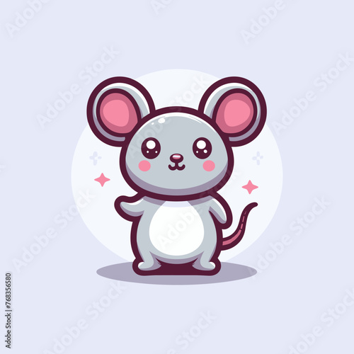 Mouse Mascot Logo Illustration Chibi is awesome logo, mascot or illustration for your product, company or bussiness