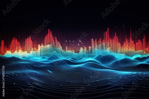 a Fliud Sound waves visualized background