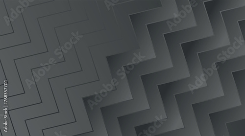 gray gradient background 3d effect, gray banner with gray zig zag pattern, gray geometric background