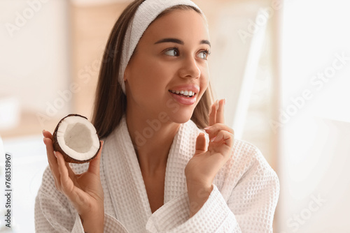 Beautiful young woman with ...