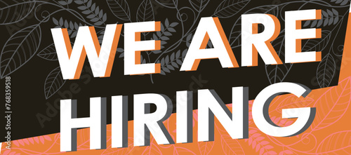 we are hiring job offer vector illustration