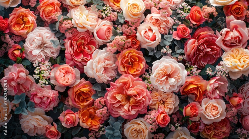 Beautiful Rose Wall: A Stunning Floral Background for Any Occasion