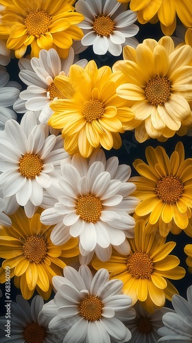 yellow and white flowers  aesthetic mobile phone wallpaper  phone background  chrysanthemum flower  floral