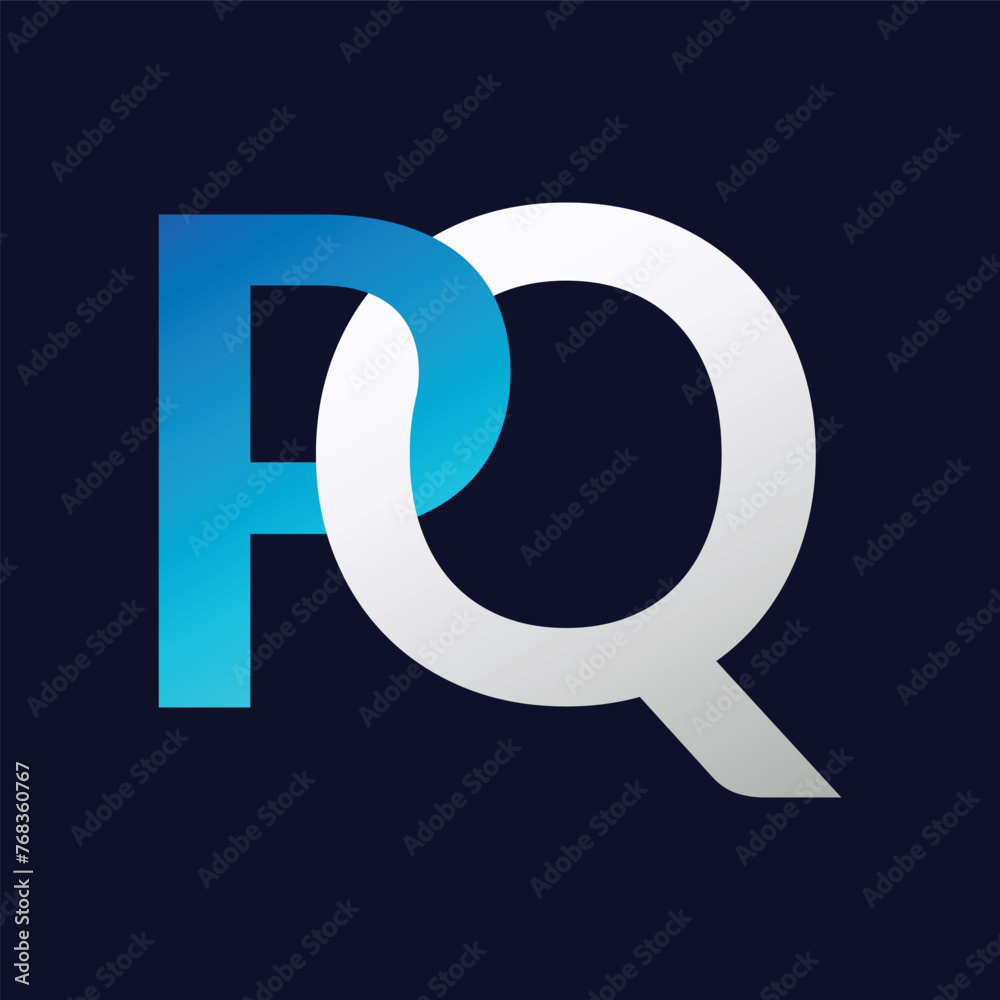 PQ Letter logo design vector template. PQ Letter logo design vector template.