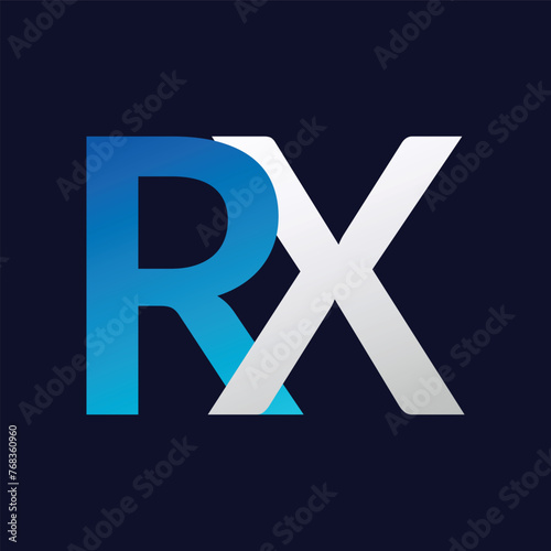 RX Letter logo design vector template.