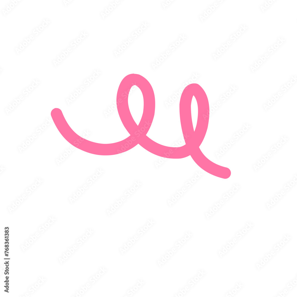 Curly Doodle Line Element Curly Doodle Line Element