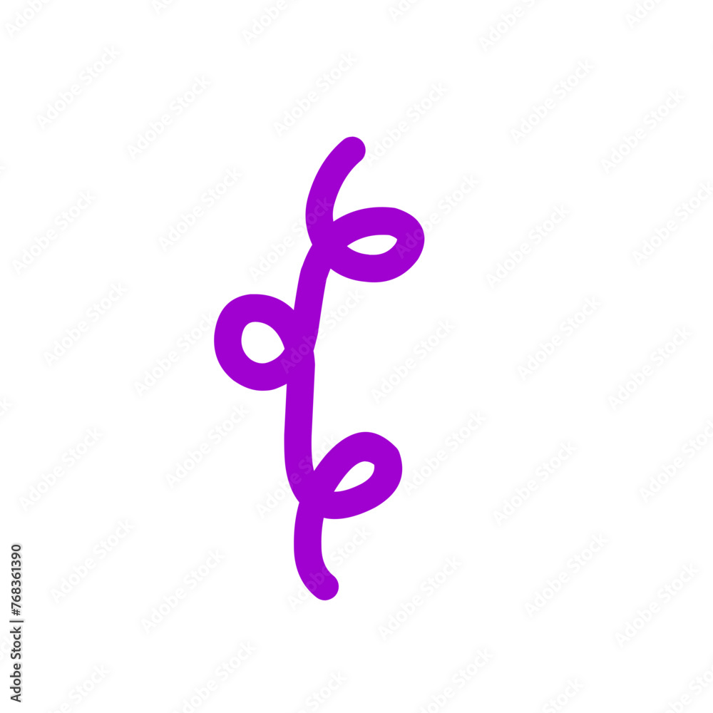 Fototapeta premium Curly Doodle Line Element