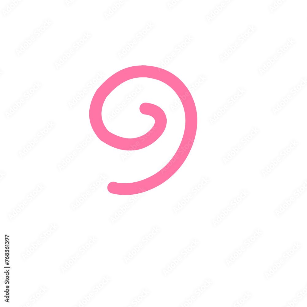 Curly Doodle Line Element Curly Doodle Line Element