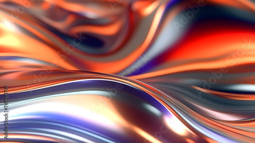 Technology liquid metal abstract graphic poster web page PPT background with generative