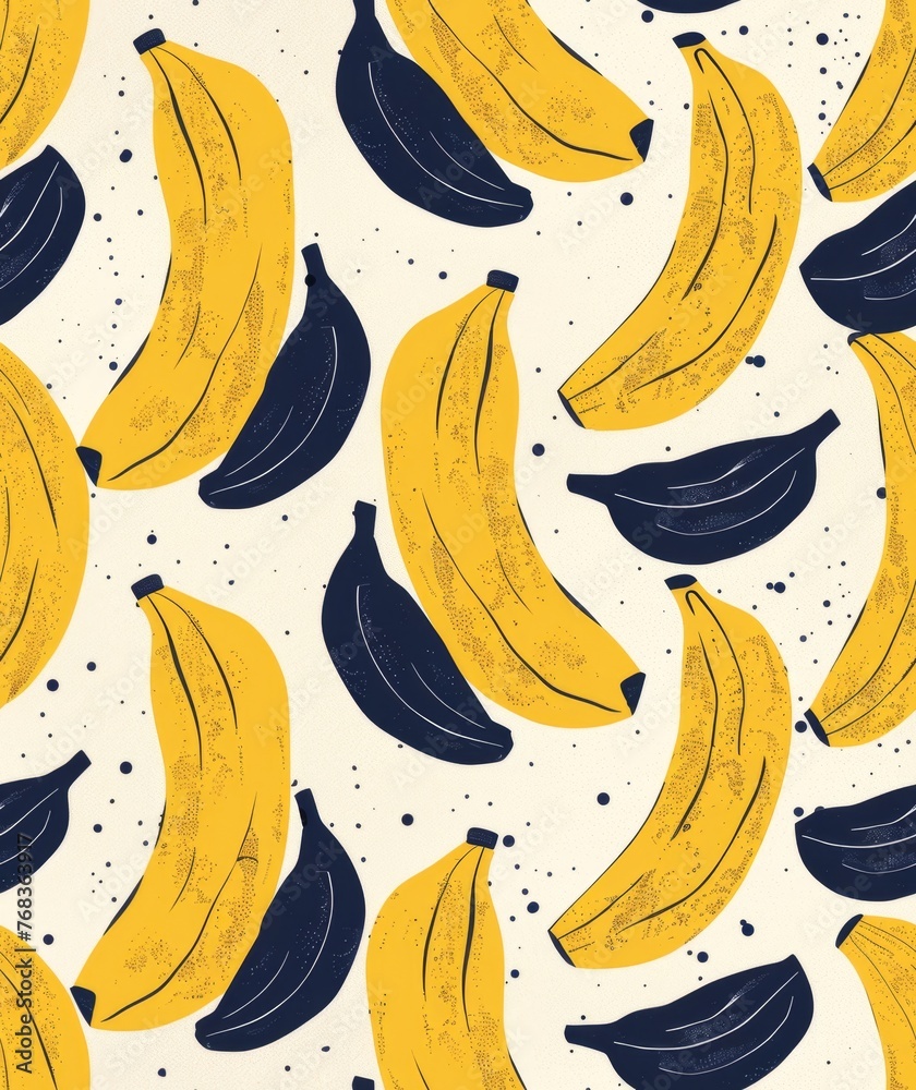 Colorful Banana Pattern Background Colorful Banana Pattern Background
