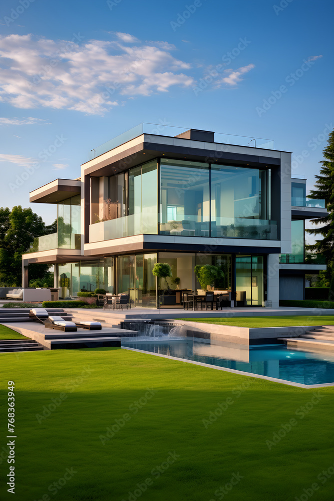 Exquisite Display of Luxury & Comfort: DD Dream Home Showcased Against Picturesque Landscape