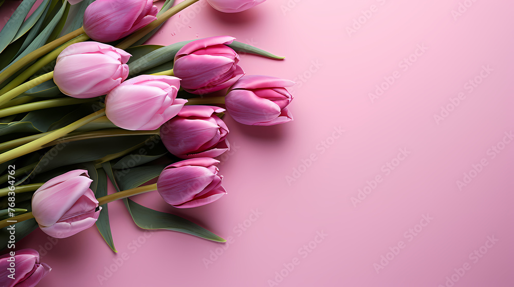Obraz premium Tulip flowers in pastel colors