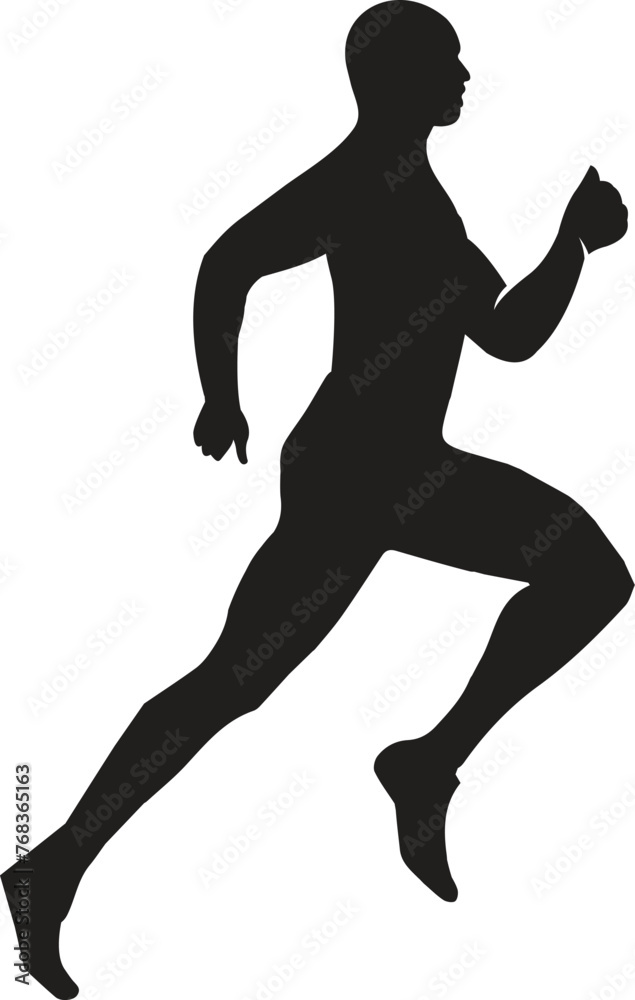 Run. Running men and women, vector set of isolated silhouettes Run. Running men and women, vector set of isolated silhouettes