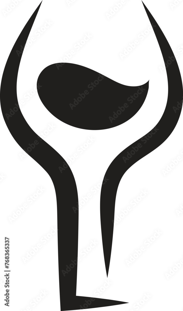Wine glass icon with wine. Isolated sign glass of wine on light brown background. Vector illustration. Wine glass icon with wine. Isolated sign glass of wine on light brown background. Vector illustration.