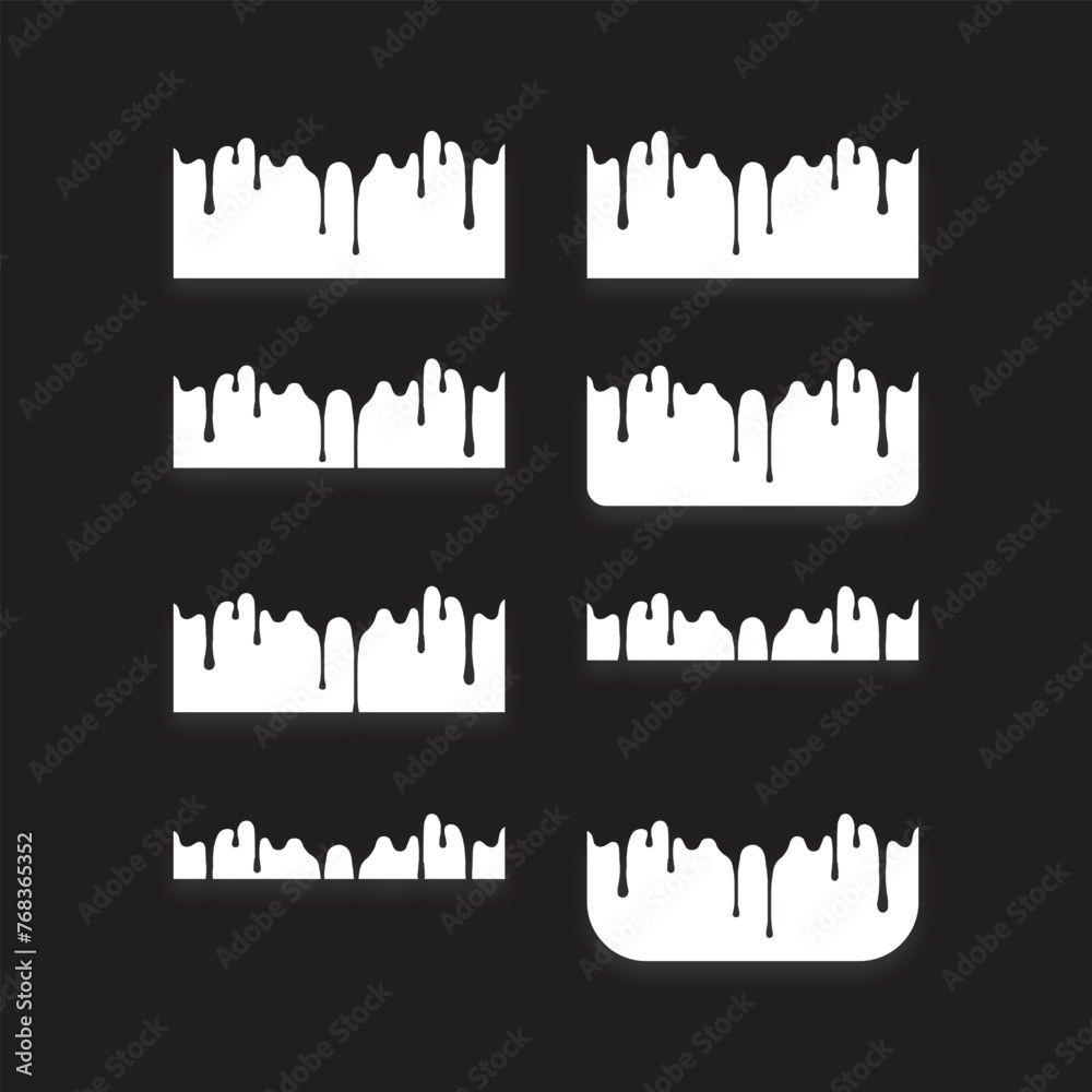 Splashes of water vector black icon set. Fresh drop isolated black set icon. Liquid elements, cry droplet icons vector set. Vector EPS 10