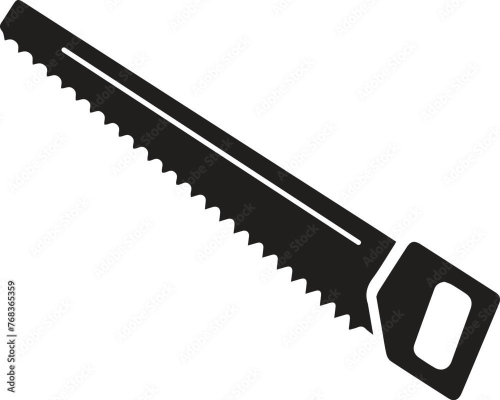 Hand saw or handsaw carpentry tool line art vector icon for apps and websites Hand saw or handsaw carpentry tool line art vector icon for apps and websites