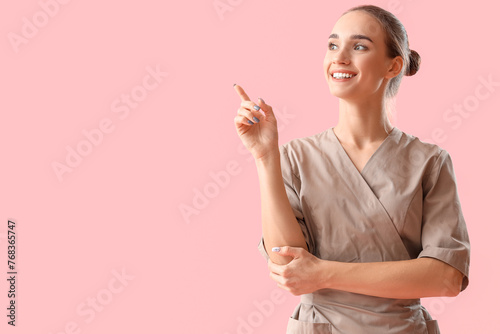 Portrait of female massage ...