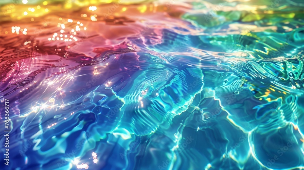 Vibrant Sunlight Dancing on Water Surface