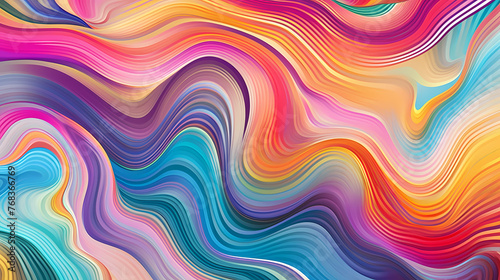 Flowing colorful glowing psychedelic abstract background art © Derby