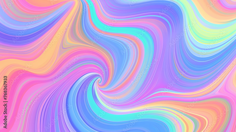 Obraz premium Flowing colorful glowing psychedelic abstract background art