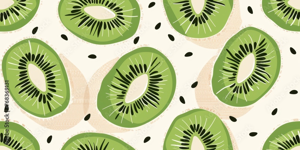 Vibrant Kiwi Fruit Pattern Design Vibrant Kiwi Fruit Pattern Design