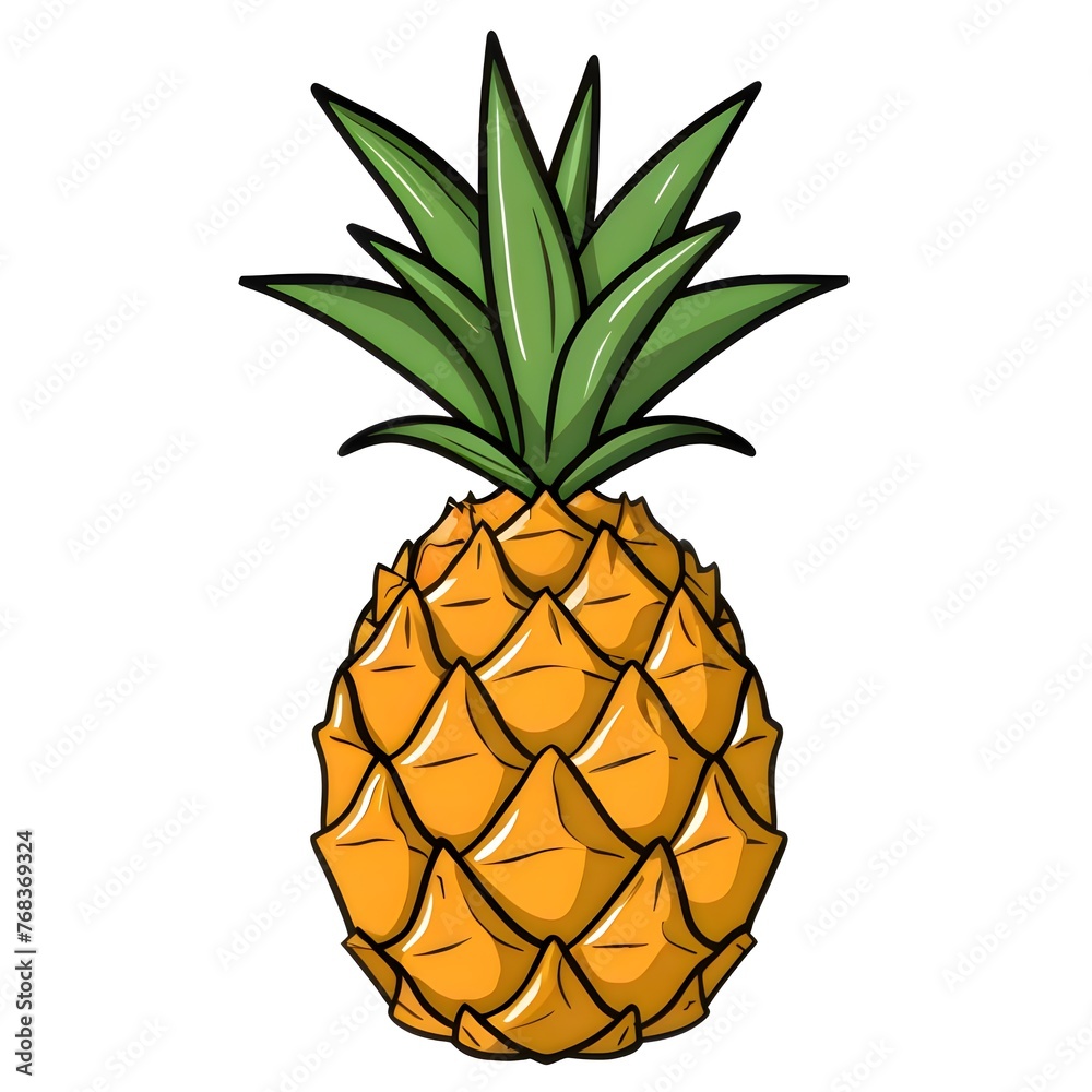 pineapple isolated on white background, pineapple vector illustration, pineapple fruit kawaii, tropical summer fruit, ananas illustration pineapple isolated on white background, pineapple vector illustration, pineapple fruit kawaii, tropical summer fruit, ananas illustration