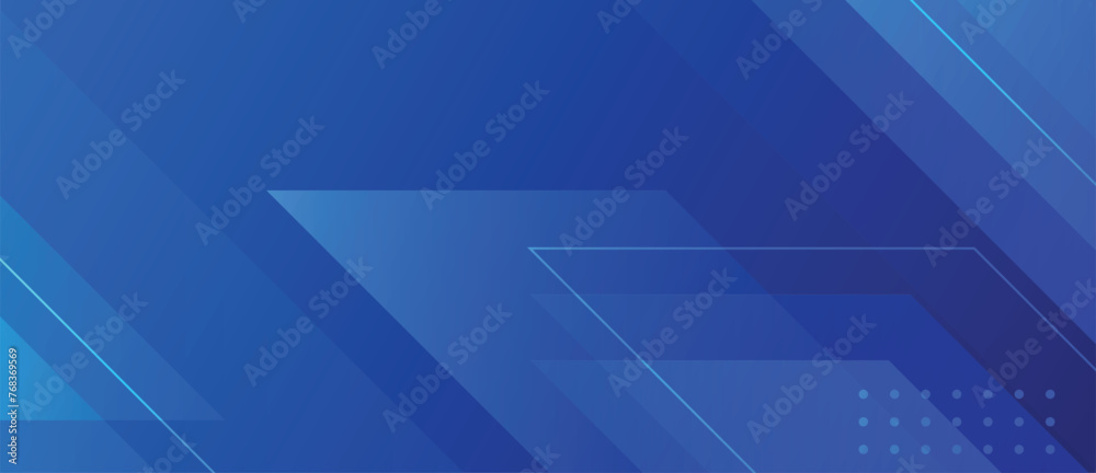 Abstract Blue Background With Geometric Shape for Futuristic Concept