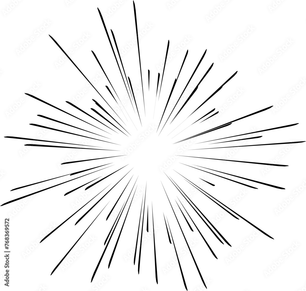 Obraz premium Simple Manga Speed Lines