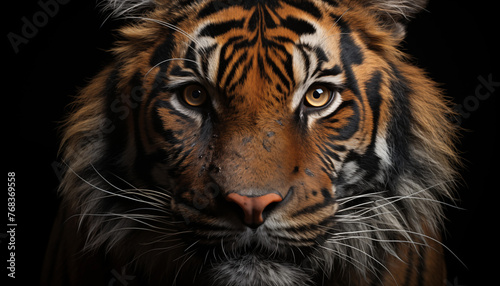 Tiger wallpaper image background created with a generative ai technology © jim